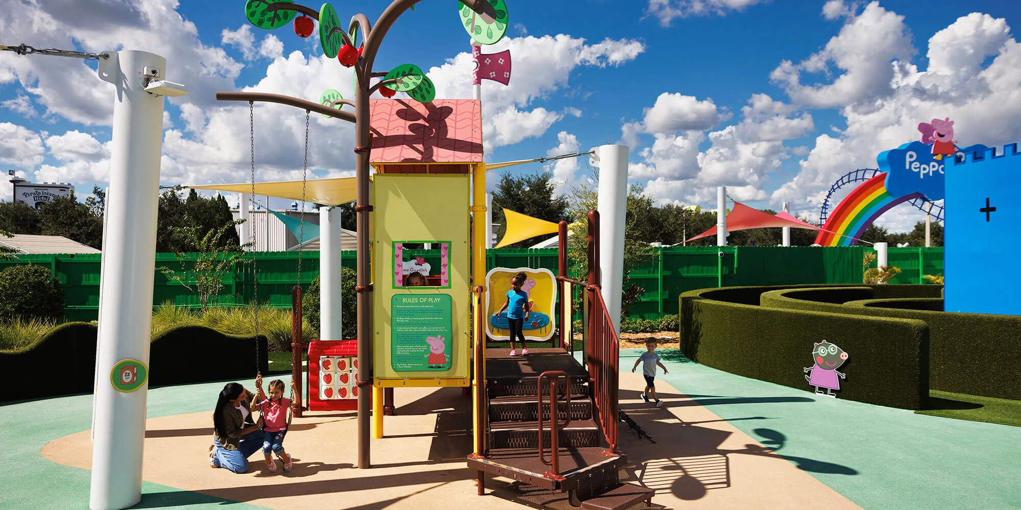 Kids play at Peppa Pig's Treehouse in Peppa Pig Park Germany